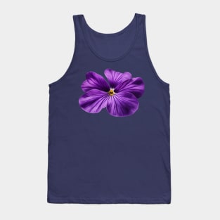 Intricately Detailed February Viola Flower Tank Top